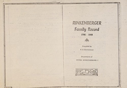 Rinkenberger family record, 1786-1949