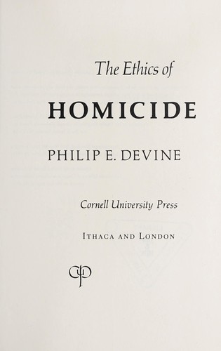 The ethics of homicide