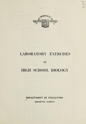 Laboratory exercises in high school biology