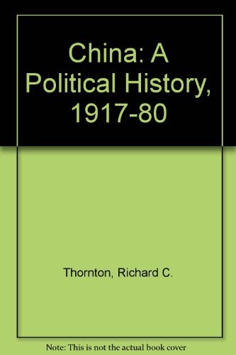 China, a political history, 1917-1980