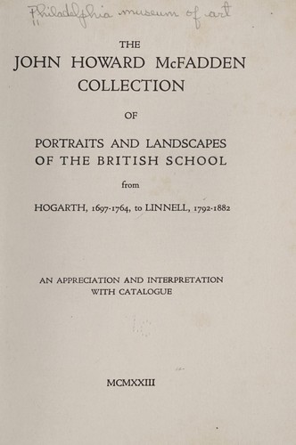 The John Howard McFadden collection of portraits and landscapes of the British school