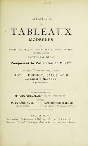 Tableaux modernes par Boudin, Cézanne, Guillaumin, Lépine, Monet, Pissarro, Renoir, Sisley