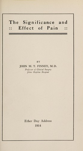 The significance and effect of pain