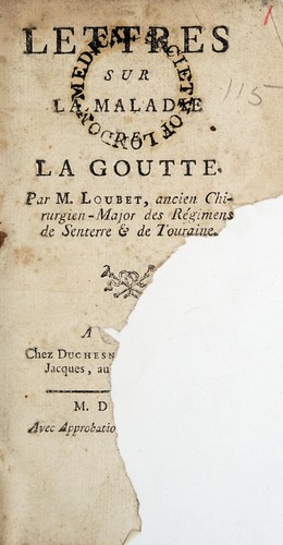 Lettres sur la maladie de la goutte