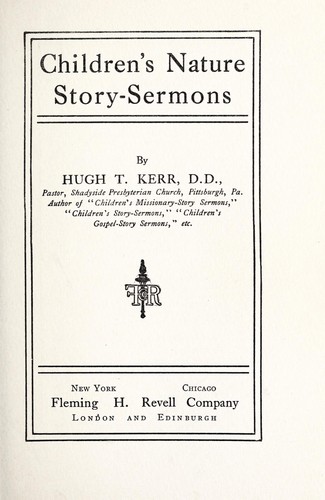 Children's nature story-sermons
