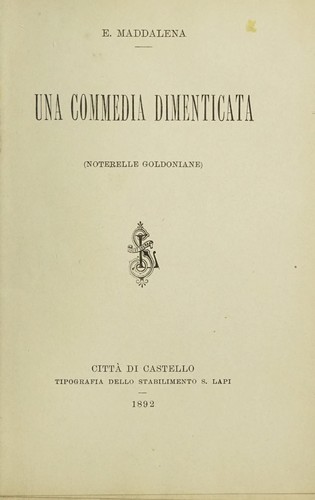 Una commedia dimenticata