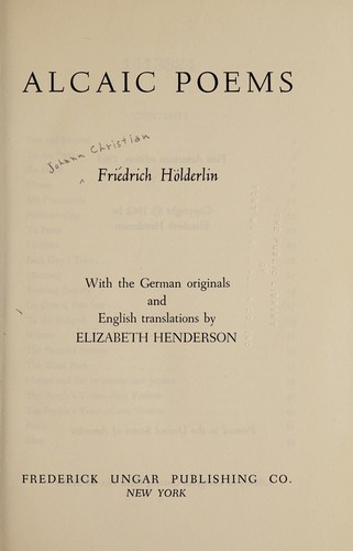 Alcaic poems
