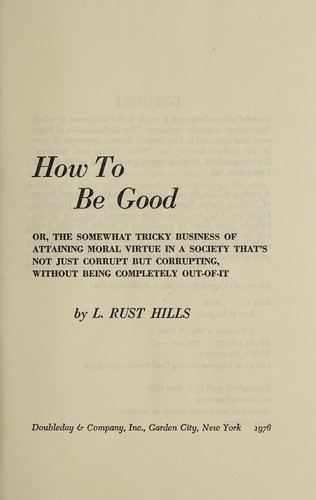 How to be good