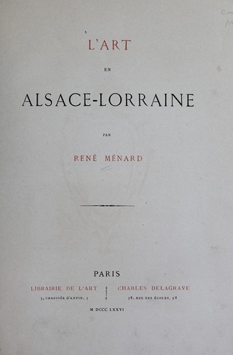 L'art en Alsace-Lorraine