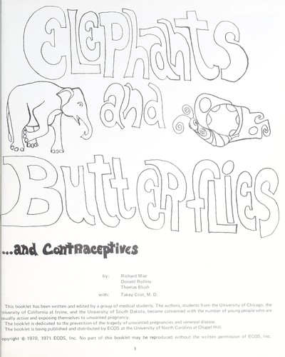 Elephants and butterflies ...and contraceptives