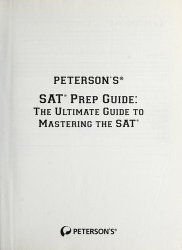 Peterson's SAT Prep Guide