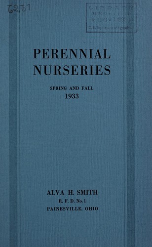 Perennial nurseries, spring and fall 1933