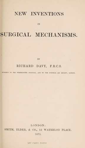 New inventions in surgical mechanisms