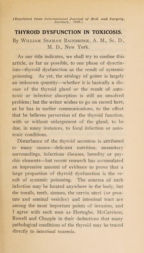 Thyroid dysfunction in toxicosis