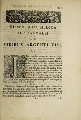 Dissertatio medica inauguralis, de viribus argenti vivi