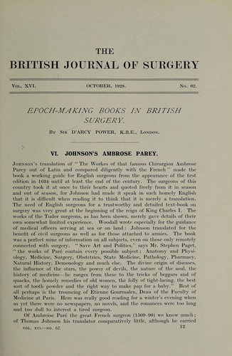 Epoch-making books in British surgery