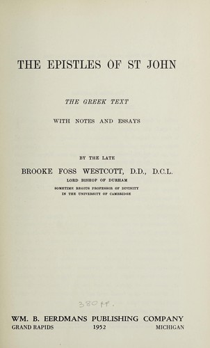 The epistles of St. John