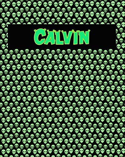120 Page Handwriting Practice Book with Green Alien Cover Calvin: Primary Grades Handwriting Book