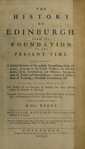 The history of Edinburgh