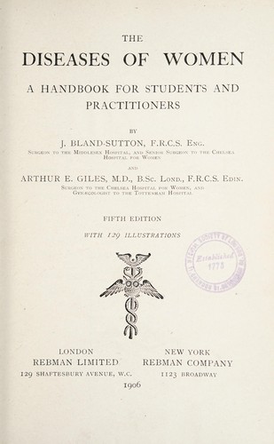 The diseases of women
