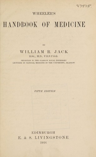 Wheeler's handbook of medicine