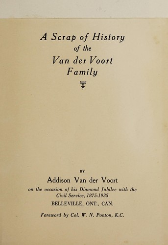 A scrap of history of the Van der Voort family