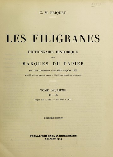 Les filigranes