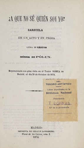 ?A que no sé quién soy yo?