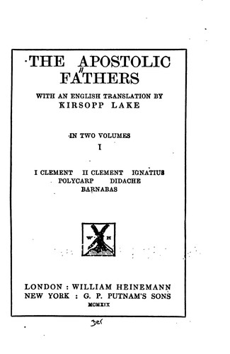 The Apostolic fathers
