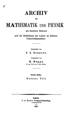 Archiv der Mathematik und Physik