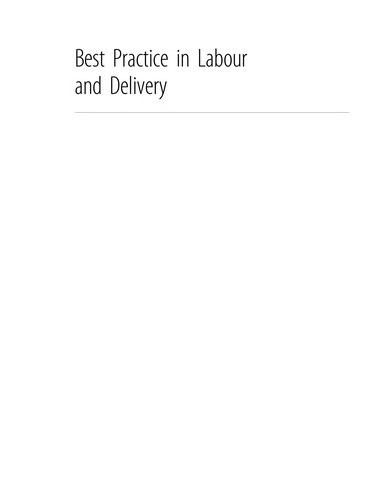 Best practice in labour and delivery