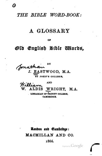 The Bible word-book