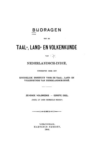 Bijdragen tot de taal-, land- en volkenkunde
