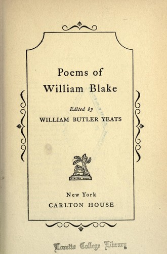 Poems of William Blake