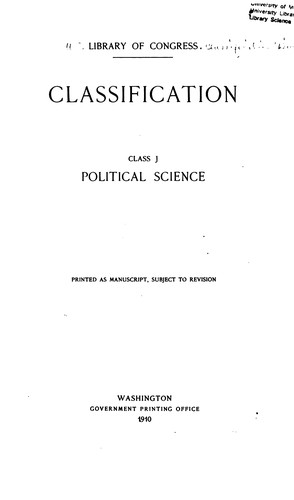 Classification. Class J: Political Science