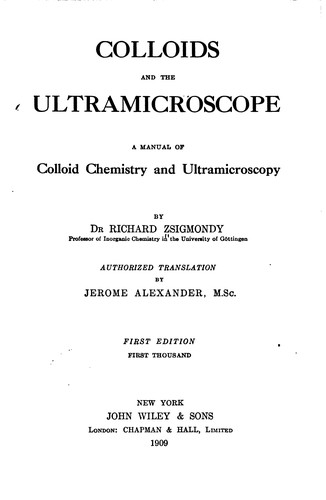 Colloids and the ultramicroscope