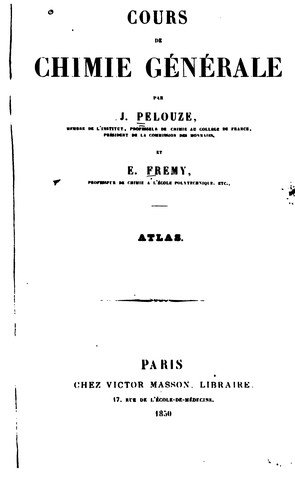 Cours de chimie générale