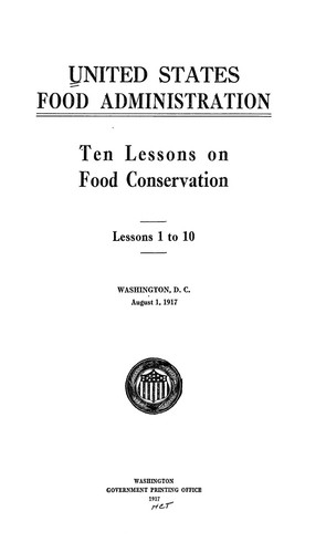 Ten lessons on food conservation