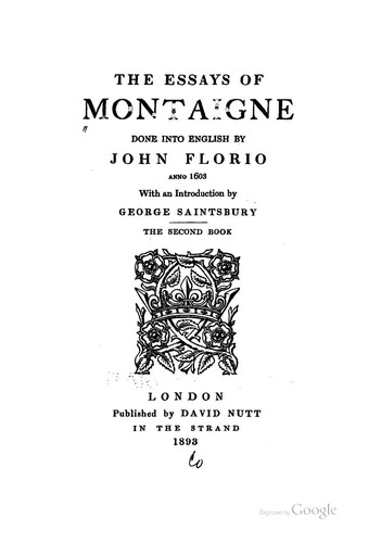 Essays of Montaigne