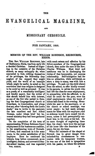 THE EVANGELICAL MAGAZINE, AND MISSIONARY CHRONICLE. 1855. VOL.XXXIII.-NEW SERIES.