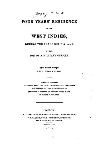 Four years' residence in the West Indies