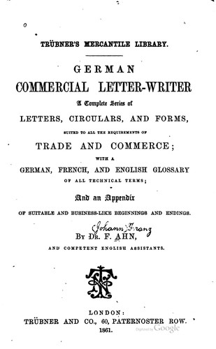 German commercial letter-writer