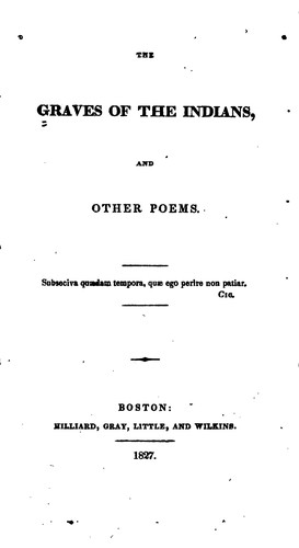 The Graves of the Indians and Other Poems
