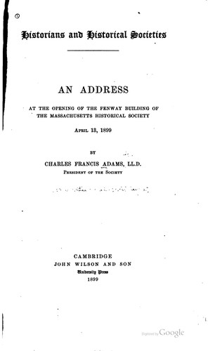 Historians and historical societies