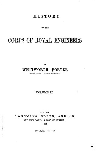 History of the Corps of Royal Engineers