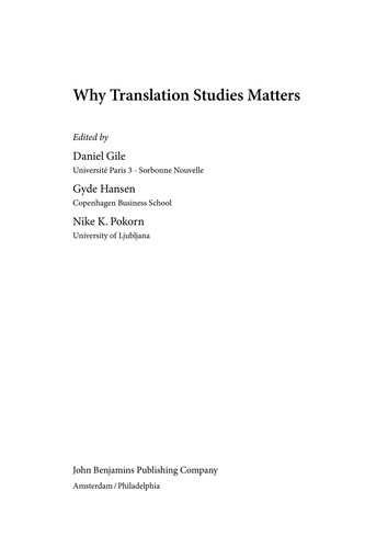 Why translation studies matter