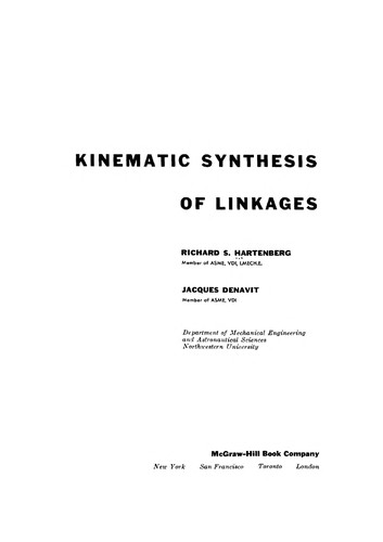 Kinematic Synthesis of Linkages