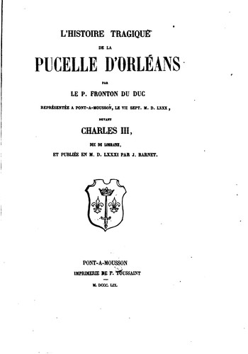 L'histoire tragique de la Pucelle d'Orléans