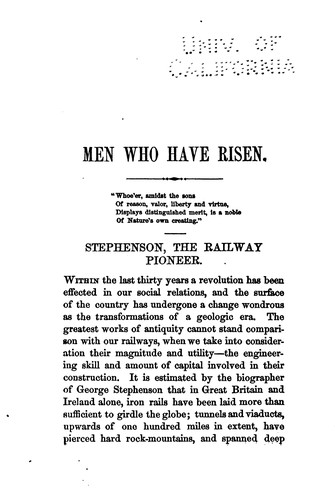 Men who Have Risen: A Book for Boys