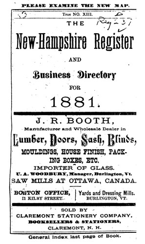The New Hampshire Register, Farmer's Almanac and Business Directory
